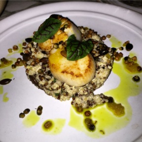 Gluten-free scallop dish from Chef's Club